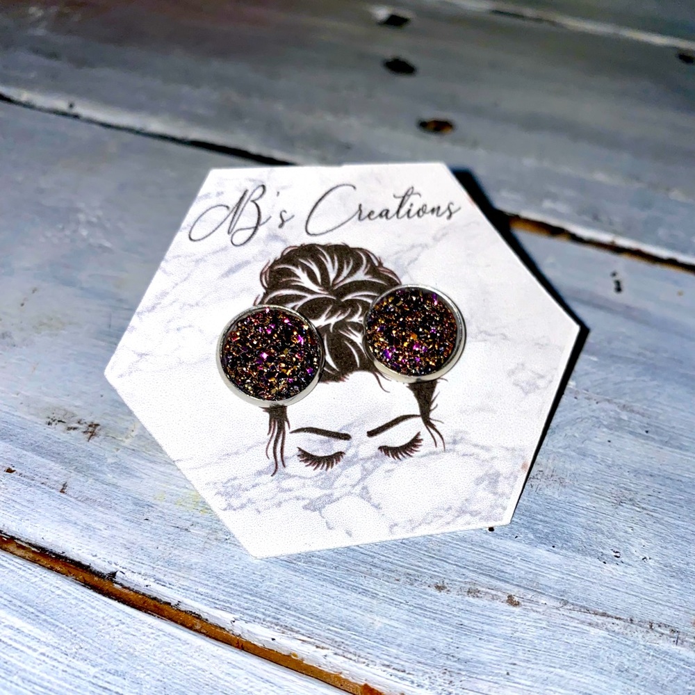 Druzy Stud Earrings